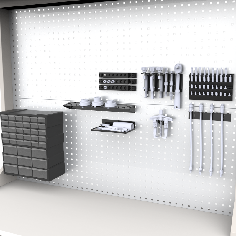 Комплект кронштейнов на верстак "насосный" - рисунок