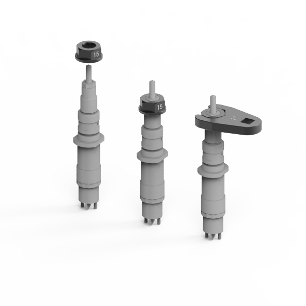 Набор ключей с буртиком для гаек распылителей форсунок CR основной (6 штук) - рисунок