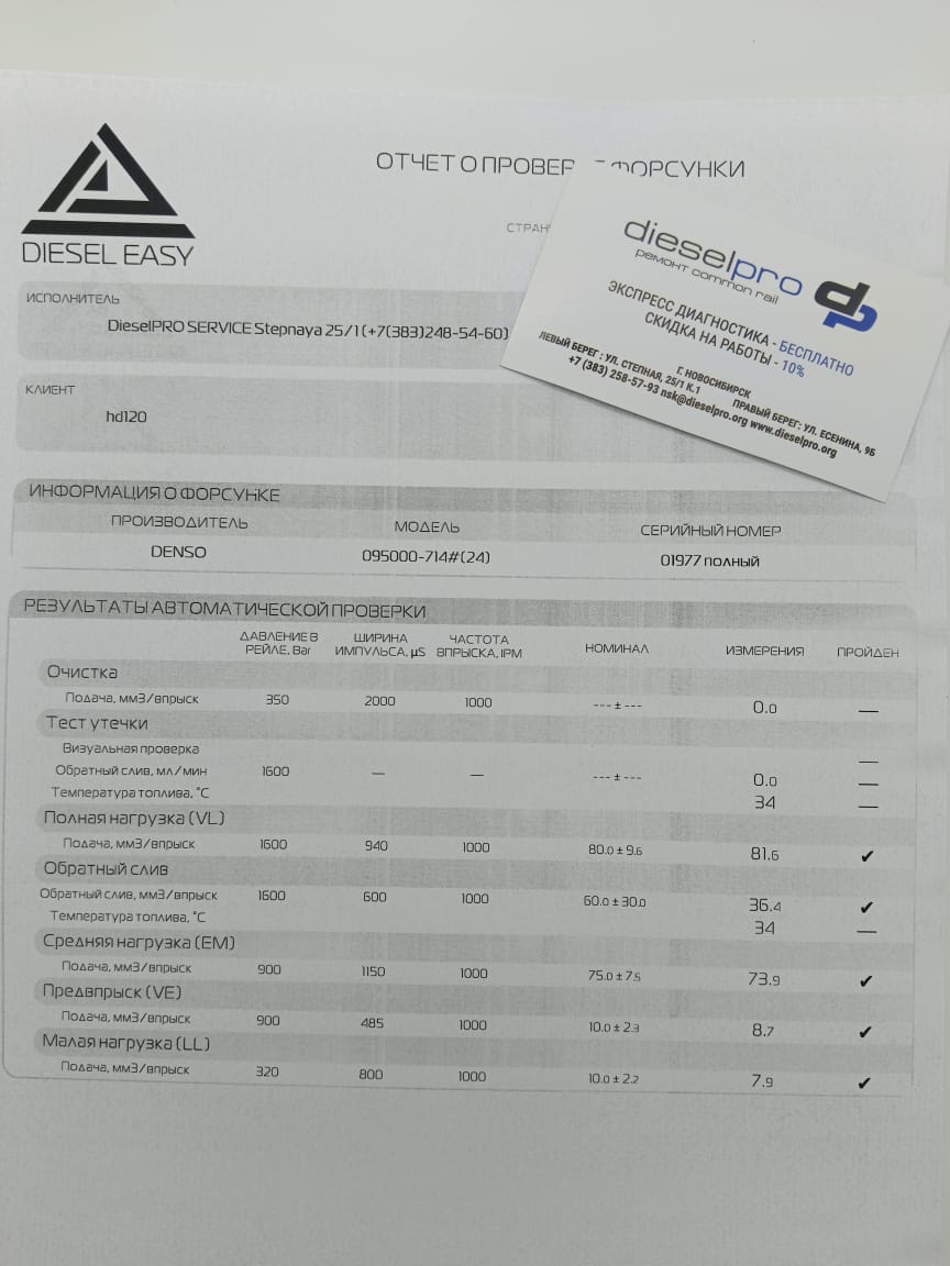 Форсунка 095000-714# - рисунок